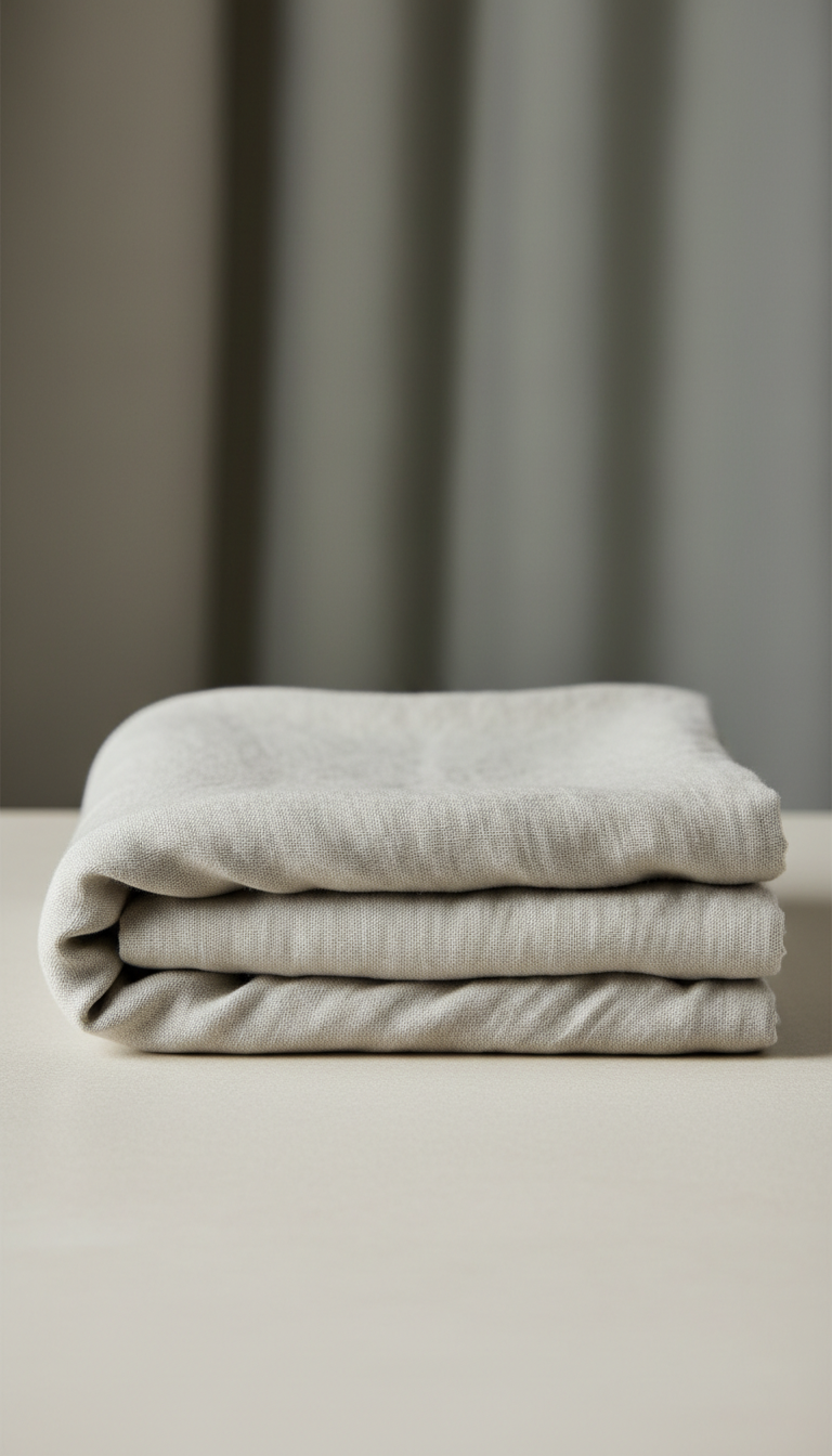 Natural Linen Throw Blanket