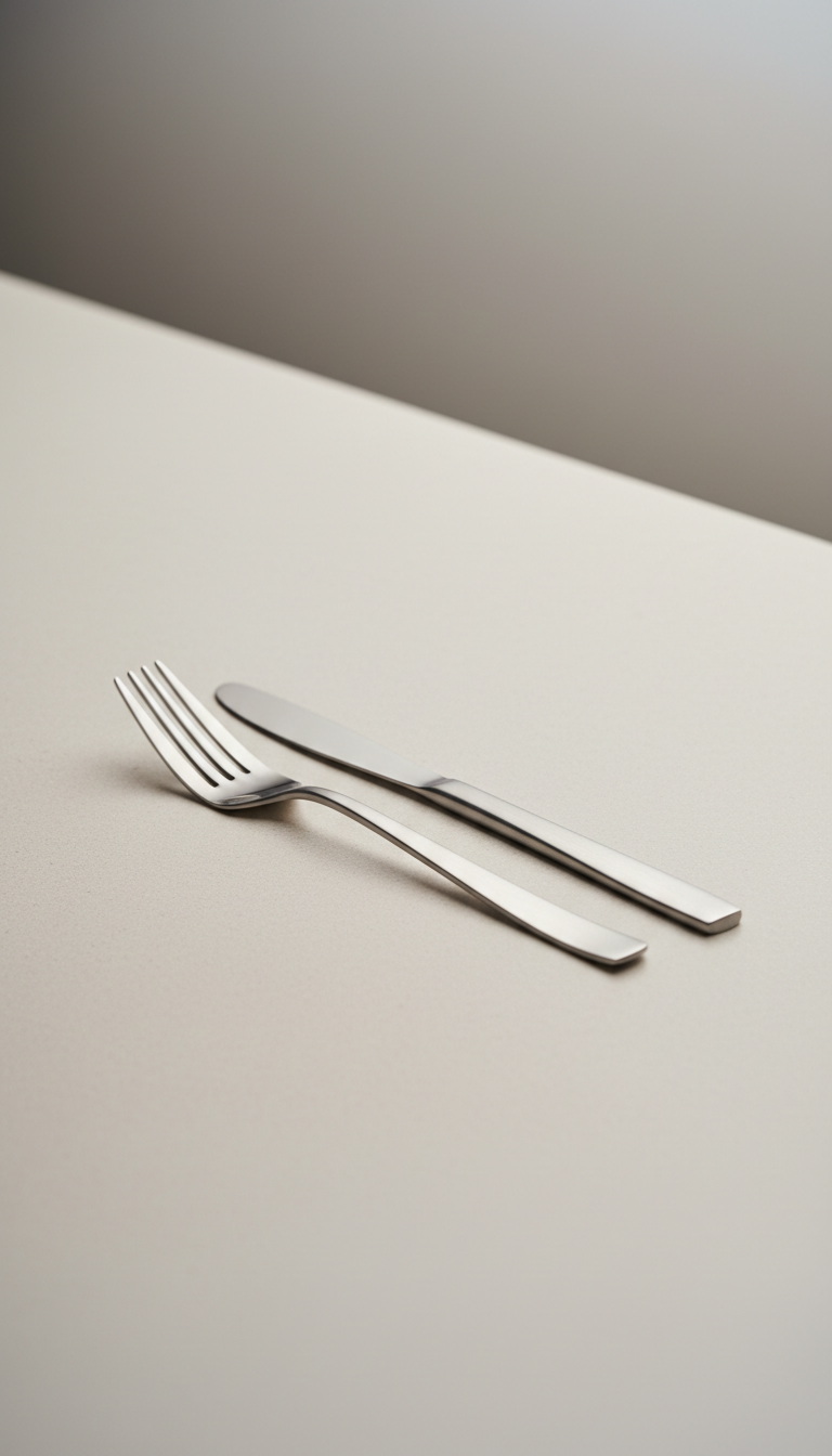 Brushed Metal Cutlery Set